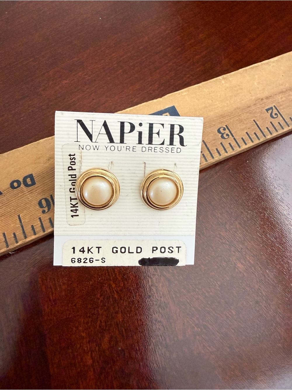 Vintage Napier 14KT Gold Post Earrings